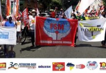 Brasil: FLEMACON levanta a bandeira dos 76 anos da FSM nos atos por Fora Bolsonaro