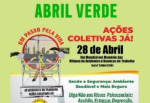 28 de Abril: Dia Mundial em Memória das Vítimas de Acidentes e Doenças do Trabalho